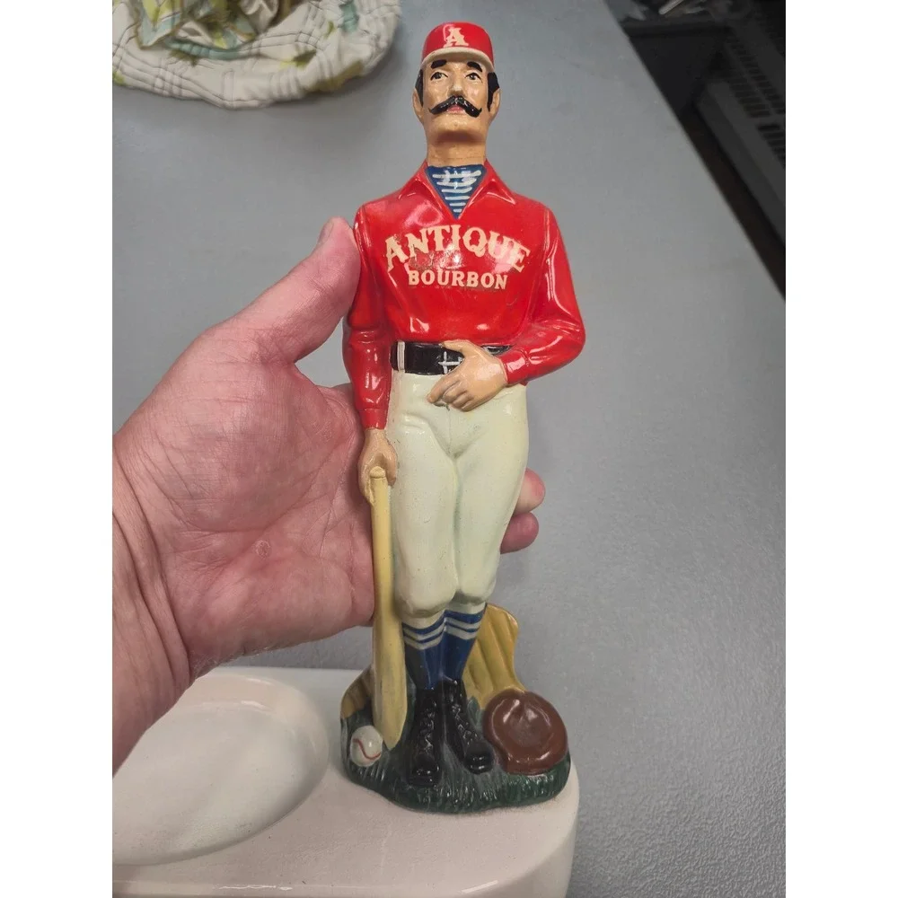 Vintage 1963 Antique Bourbon Baseball Player Bar Display Frankfort Distillers